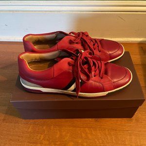 MENS BALLY RED SNEAKERS US SIZE 10